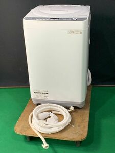 ◆GI36 全自動電気洗濯機 シャープ 洗い7.0kg　動作品　SHARP　ES-GE7D-Ｗ◆T