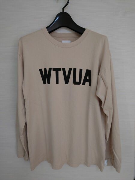 美品 WTAPS ダブルタップス 19AW WTVUA/TEE.LS ロンT size2カラーベージュ 長袖 Tシャツ