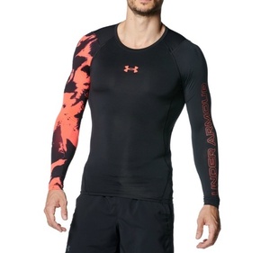 新品 アンダーアーマー 長袖 シャツ MD M ブラック 黒 UNDER ARMOUR インナー 1381355 コンプレッション ヒートギア 即決