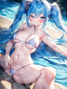 初音ミク A4 アート ポスター イラスト 同人 ファンアート アニメ 高品質 【a754】