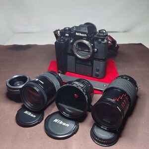 Nikon F3 / MOTOR DRIVE MD-04 / レンズ 3本 NIKKOR フィルムカメラ ニコン レンズ ボディ f