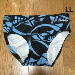 C777アシックスダイアナ♪ストレッチ♪抽象柄男子競泳水着♪アンダーやコレクションやトレーニングにも♪サイズLL