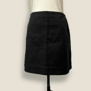 Y2-12 美品 GAP ギャプ レディース スカート ミニ丈 台形 160/64A M 黒 ブラック 綿100％ キルティング 可愛い ポケット有り