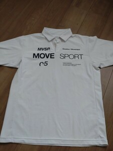 DESCENTE デサント MOVE SPORT ムーブスポーツ ポロシャツ 半袖シャツ トレーニングウェア ランニングウェア Мサイズ美品ホワイト