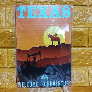 メタル ブリキサイン ブリキ看板 TEXAS アメリカ雑貨