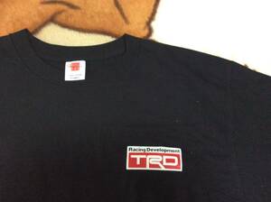 ■　1円スタート　売り切り　トヨタ　Toyota Racing Development TRD　前後プリント Tシャツ　サイズL　黒　美中古　　　　　送料250円～