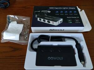 OOWOLF シガーソケット 3連 4ポート付き USB充電器 最大180W スマートIC 急速充電 増設 カーチャージャー 