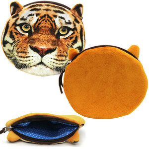  not for sale * real animal face pouch [ tiger ] change purse .* Tiger 