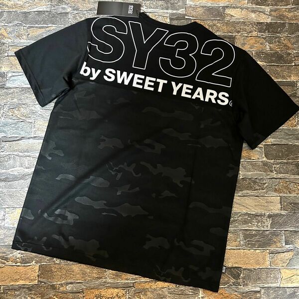 【新品】SY32 bysweetyears／吸収速乾 バックロゴ Tシャツ スポーツウェア Lサイズ