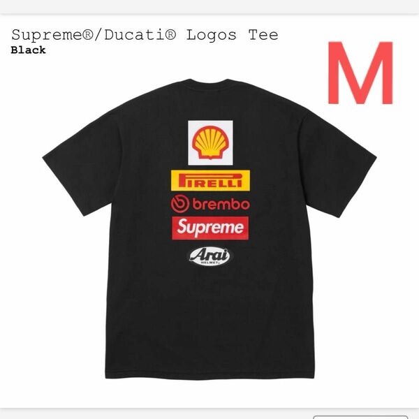 Supreme Ducati Logos Tee Black M