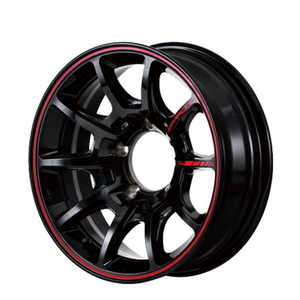 YOKOHAMA GEOLANDAR M/T G003 175/80R16 RMP RACING R25 Plus ブラック/リムレッドライン 16インチ 5.5J-25 5H-139.7 4本セット