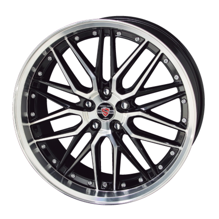 YOKOHAMA ADVAN FLEVA V701 215/45R17 STEINER LMX ブラックポリッシュ 17インチ 7J+53 5H-114.3 4本セット