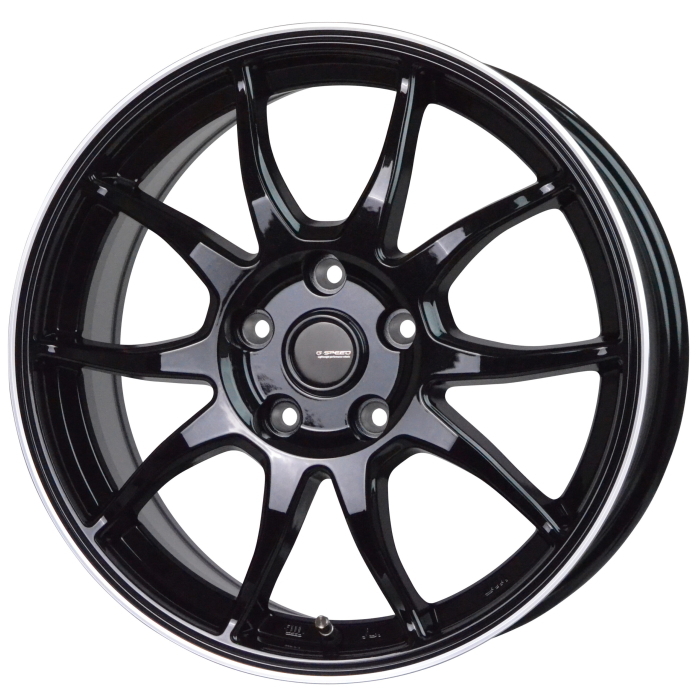 YOKOHAMA BluEarth-Es ES32 225/40R18 G.Speed P-06 メタリックブラック+リムポリッシュ 18インチ 7.5J+48 5H-100 4本セット