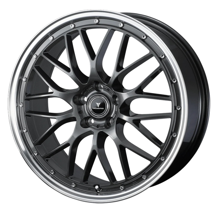 YOKOHAMA BluEarth-Es ES32 245/40R18 NOVARIS ASSETE M1 GUN-META/RIM POLISH 18インチ 7.5J+45 5H-114.3 4本セット