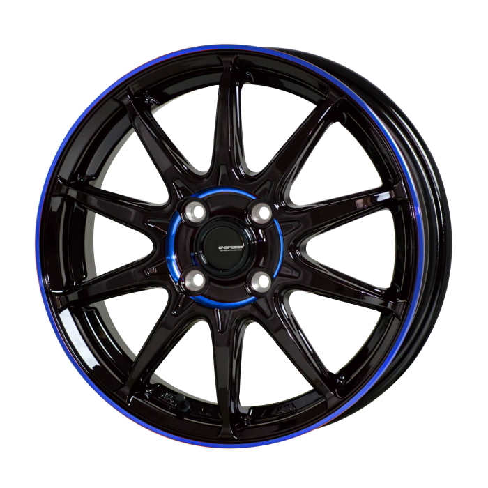 YOKOHAMA BluEarth-RV RV03 165/55R15 G.Speed P-05R ブラック+ブルークリア 15インチ 5.5J+45 4H-100 4本セット