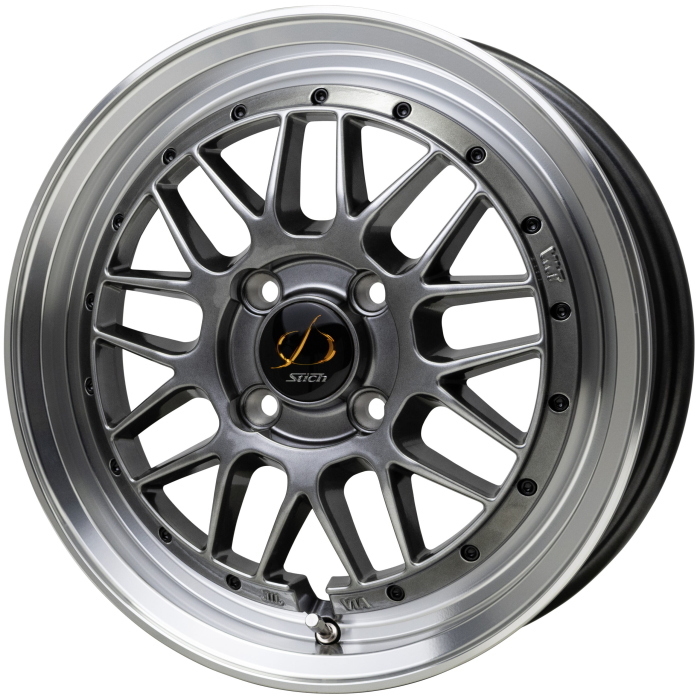 YOKOHAMA BluEarth-RV RV03 195/60R16 STICH MESH RM ハイパーシルバー/リムポリッシュ 16インチ 5.5J+45 4H-100 4本セット
