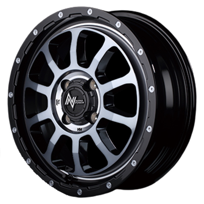 YOKOHAMA BluEarth-RV RV03CK 165/60R15 NITRO POWER M10 PERSHING ブラック/DC 15インチ 5J+45 4H-100 4本セット