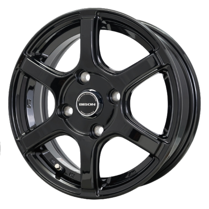 YOKOHAMA BluEarth AE-01F 175/65R14 BISON BN-04 メタリックブラック 14インチ 5J+38 4H-100 4本セット