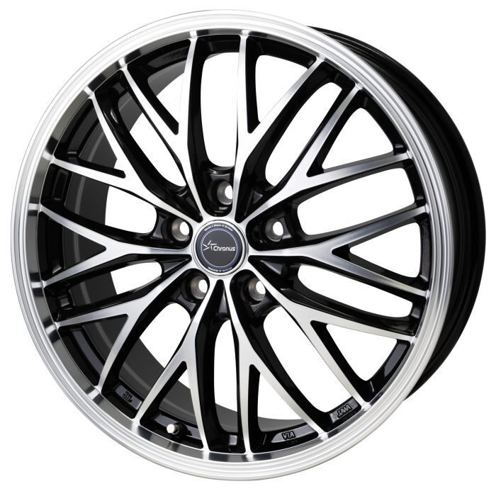 YOKOHAMA BluEarth AE-01F 195/60R15 Chronus CH-113 メタリックブラックポリッシュ 15インチ 6J+43 5H-100 4本セット