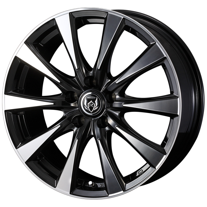 YOKOHAMA BluEarth AE-01F 195/60R15 RIZLEY DI ブラックポリッシュ 15インチ 6J+43 5H-100 4本セット