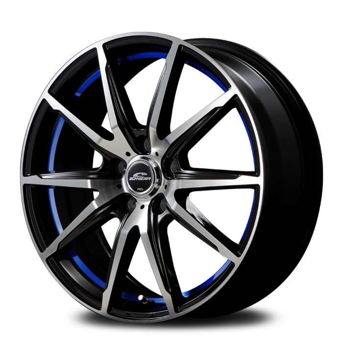 TOYO NANOENERGY 3Plus 215/55R17 SCHNEIDER RX-02 ブラック/ブルー 17インチ 7J+50 5H-100 4本セット