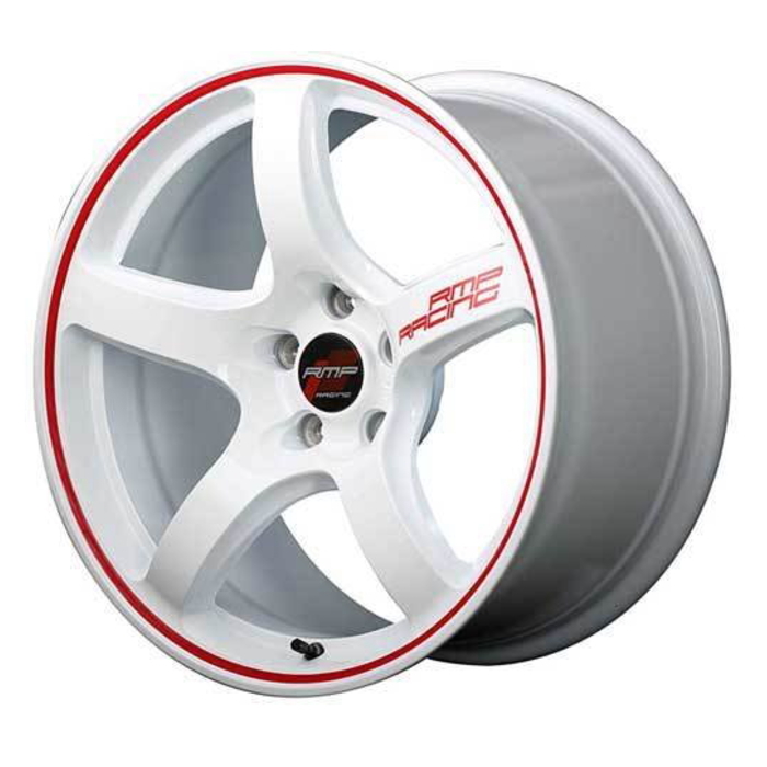 YOKOHAMA GEOLANDAR A/T G015 255/55R18 RMP RACING R50 ホワイト/リムレッドライン 18インチ 8.5J+45 5H-114.3 4本セット