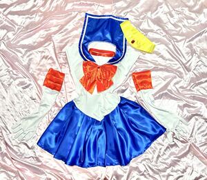 * super .... super lustre * whole body gloss . satin sailor * glove + necklace + hair band + inner set * large size * woman equipment cosplay satin fechi