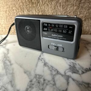 AM FM ラジオ ポータブルラジオ オーム電機 RAD-F1771M 綺麗　未動確AMコンパクトラジオ 