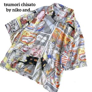 [ редкий ] Tsumori Chisato Nico and комикс принт сотрудничество рубашка S размер 