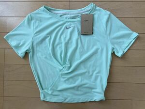 [ tag equipped ]NIKE Nike T-shirt training wear yoga lady's XS green Dri-FIT One Luxe Twist Short-Sleeve Top