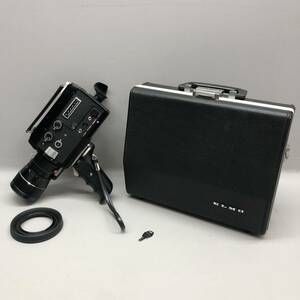 T# ELMO Elmo SUPER 110R 8mm film camera video camera 8mi refill m that time thing Showa Retro case attaching electrification has confirmed secondhand goods present condition goods 