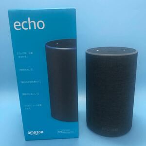 サ) [初期化済み] Amazon Echo アマゾン エコー 第二世代 スマートスピーカー Alexa対応 アレクサ チャコール 管理M