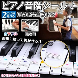 88/61/54/49/37 keyboard key piano seal keyboard sticker sound . seal black . white color 88 keyboard piano practice for colorful 88PIASTE