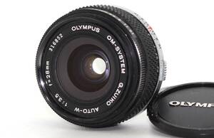 ★美品★ OLYMPUS オリンパス OM-SYSTEM G.ZUIKO AUTO-W 28mm F3.5 前後キャップ付属 #O201