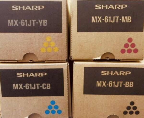 即決　送料無料　【新品】シャープ　シャープ SHARP 純正トナー MX-61JT BB YB CB MB 4本セット 未使用品純正