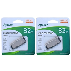 2本セット USBメモリ 32GB USB3.2 Gen1 Apacer AP32GAH360A-1 キャップレス USB3.0 USB