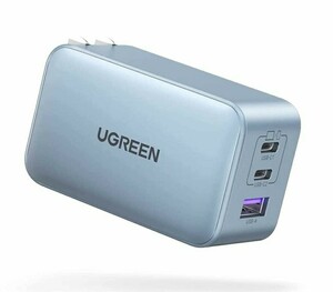 UGREEN Nexode PD зарядное устройство 65W модель C быстрое зарядное устройство GaNII.. канава um3 порт (USB-C*2.USB-A*1) PD3.0 PPS стандарт соответствует складной 