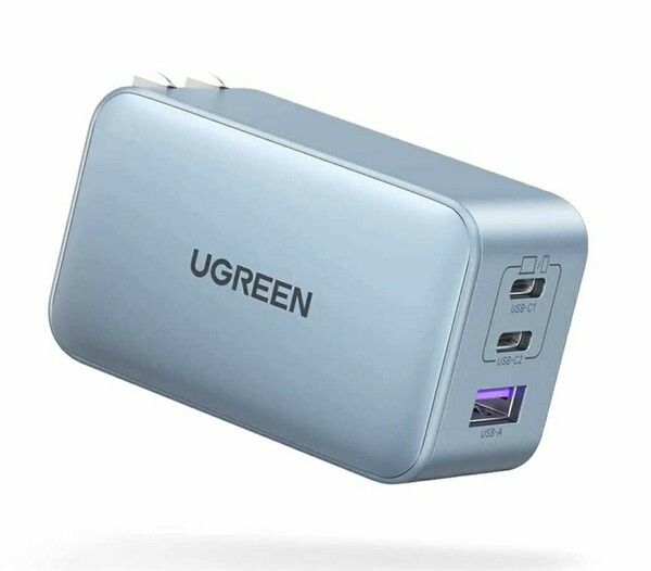 UGREEN Nexode PD 充電器 65W タイプC 急速充電器 GaNII窒化ガリウム 3ポート(USB-C*2とUSB-A*1) PD3.0 PPS規格対応 折り畳み式 