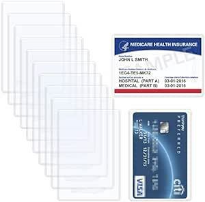 Wisdompro カード保護ケース クリア ソフト カード保護フィルム ビニール 薄型 クレジットカードスリーブ 保険証/免許証