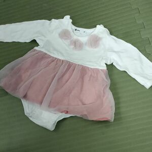 70 べべ　ドレス　ロンパース　ベビー 女の子 ピンク ワンピース ベビー服 ドレス