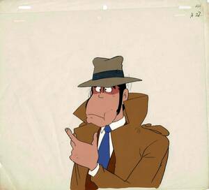  Lupin III sen shape . one cell picture Monkey * punch large .. raw . leaf company Tokyo Movie [A176]