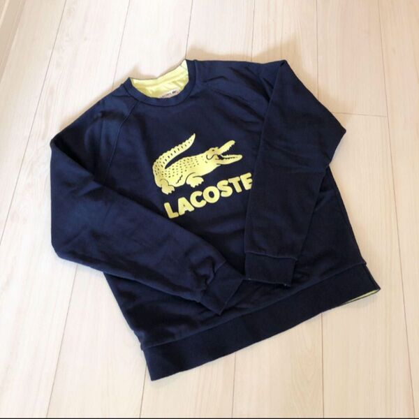 LACOSTE ラコステ ビッグロゴプリント クルーネック スウェット