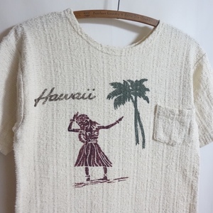 【HELLER'S CAFE ヘラーズカフェ HAWAII ポケット T-SHIRT 36】Warehouse パイル スラブ Tシャツ