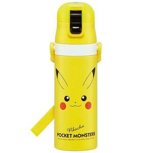  Pikachu face flask mug bottle 470ml stainless steel bottle super light weight direct .. type keep cool child child Kids character ske-ta-