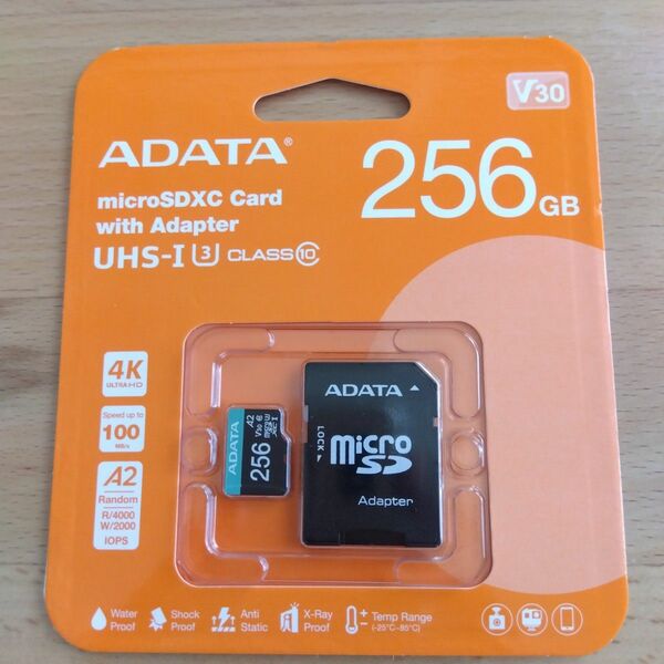 micro SD マイクロSDカード 256GB　(高精細度フルHD 3D 4K UltraHD録画)