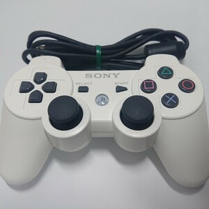 [ почищено ]PS3 оригинальный контроллер DUALSHOCK3 SONY двойной амортизаторы 3 USB кабель белый 