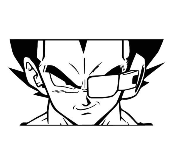 シール ウォールステッカー DBZ ドラゴンボール 38*21 ベジータ スカウター 防水 カーステッカー