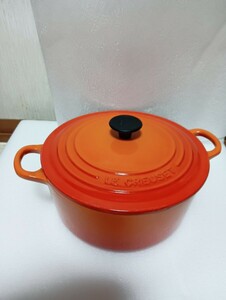 LE CREUSET 両手鍋 ルクルーゼ オレンジ 22cm