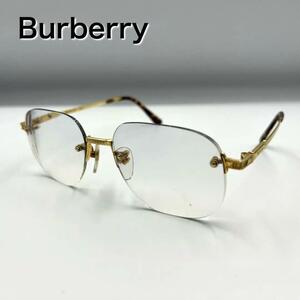 Burberry メガネ 612K リムレス グラデーション K18 度入り バーバリー 18K 金 ゴールド アイウェア 眼鏡