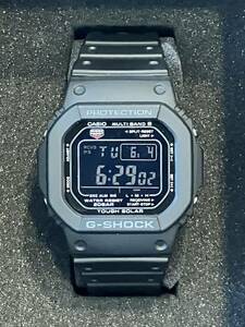 良品 CASIO G-SHOCK GW-M5610U-1BJF タフソーラー 電波受信 電波ソーラー 黒 ブラック 反転液晶 保証書付Gショック カシオ ジーショック